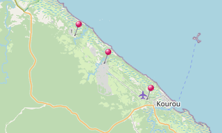 Mapa: Centro Espacial de Kourou