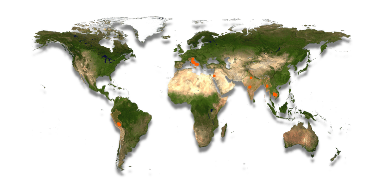 Location map: Archeological sites